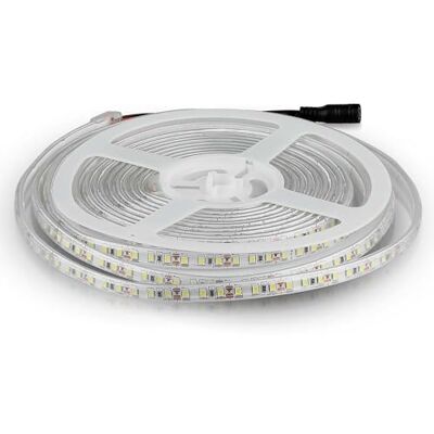 Brightium LED-remsa 5 m LED-remsa, 120 lampor/m, 8 W/m, färgtemperatur 6400K, IP65 vattentät, idealisk för dekorativ belysning* Brightium LED-remsa 5 m LED-remsa, 120 lampor/m, 8 W/m, färgtemperatur 6400K, IP65 vattentät, idealisk för dekorativ belysning*