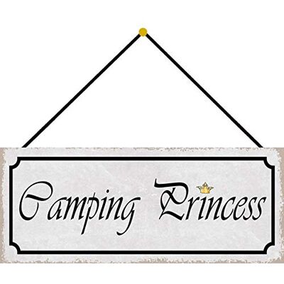 Schatzmix Camping Princess metallskylt 27 x 10 cm dekorativ skylt tennskylt med snöre plåtskylt, plåt, flerfärgad 27 x 10 cm Schatzmix Camping Princess metallskylt 27 x 10 cm dekorativ skylt tennskylt med snöre plåtskylt, plåt, flerfärgad 27 x 10 cm