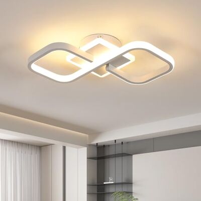 Comely LED Ceiling Light Square, 36W 4050LM Modern Acrylic Ceiling Light, White Ceiling Light for Bedroom, Living Room, Dia 40.5cm, Warm Light 3000K Comely LED Ceiling Light Square, 36W 4050LM Modern Acrylic Ceiling Light, White Ceiling Light for Bedroom, Living Room, Dia 40.5cm, Warm Light 3000K