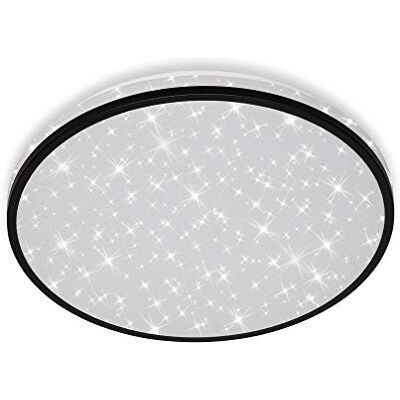 BRILONER Leuchten LED taklampa, taklampa inkl. stjärndekor, 24 watt, 2 200 lumen, 4 000 Kelvin, vit-svart, Ø 38 cm, 3456–215 BRILONER Leuchten LED taklampa, taklampa inkl. stjärndekor, 24 watt, 2 200 lumen, 4 000 Kelvin, vit-svart, Ø 38 cm, 3456–215