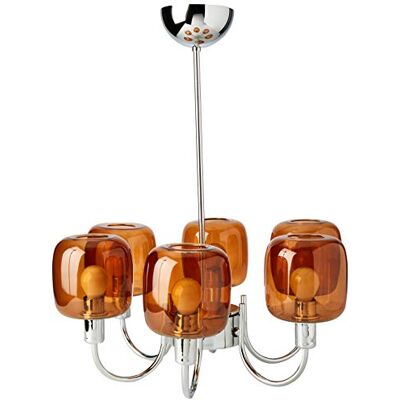 SP Light and Design Diva upphängning 6B, hylla krom, glas ambra lampa 4 W SP Light and Design Diva upphängning 6B, hylla krom, glas ambra lampa 4 W