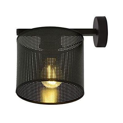 Emibig JORDAN Vägglampa med svart tygskärm, 1x E27 Emibig JORDAN Vägglampa med svart tygskärm, 1x E27
