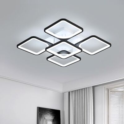 Comely LED-taklampa 64 W, 5 670 lm, fyrkantig LED-taklampa, vardagsrum, kallt vitt ljus, 6 500 K, för kök, sovrum, matsal Comely LED-taklampa 64 W, 5 670 lm, fyrkantig LED-taklampa, vardagsrum, kallt vitt ljus, 6 500 K, för kök, sovrum, matsal