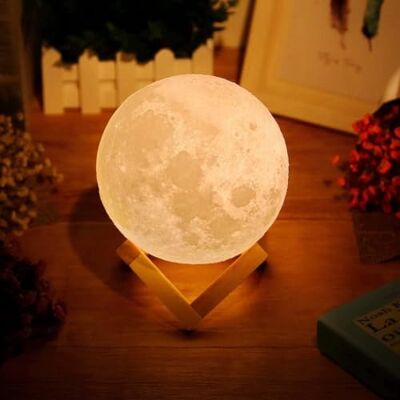 Uten 3D månlampa, LED måne nattlampa, smart sängbord, USB uppladdningsbar, beröringskontroll, dimbar färgskiftande LED baby sänglampa, sovrum, camping (gul, varm vit) Uten 3D månlampa, LED måne nattlampa, smart sängbord, USB uppladdningsbar, beröringskontroll, dimbar färgskiftande LED baby sänglampa, sovrum, camping (gul, varm vit)