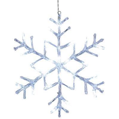 EGLO LED-lampa fönsterlampa pendlande Antarctica, pendlande snöflinga, dekorationslampa, stål, plast i vitt, transparent, kallvitt IP44 EGLO LED-lampa fönsterlampa pendlande Antarctica, pendlande snöflinga, dekorationslampa, stål, plast i vitt, transparent, kallvitt IP44