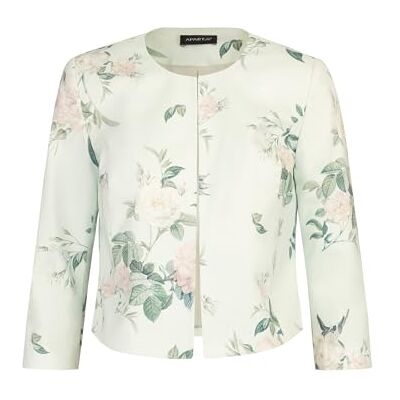 APART Fashion APART satinbolero av matt glänsande satin med heltäckande blomtryck, Jade multicolor, 36 APART Fashion APART satinbolero av matt glänsande satin med heltäckande blomtryck, Jade multicolor, 36