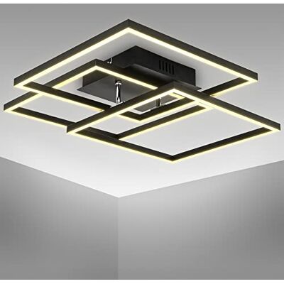 B.K.Licht I 40 Watt LED-Frame I svängbar taklampa för kontor I 3000 K varmvitt I svart B.K.Licht I 40 Watt LED-Frame I svängbar taklampa för kontor I 3000 K varmvitt I svart