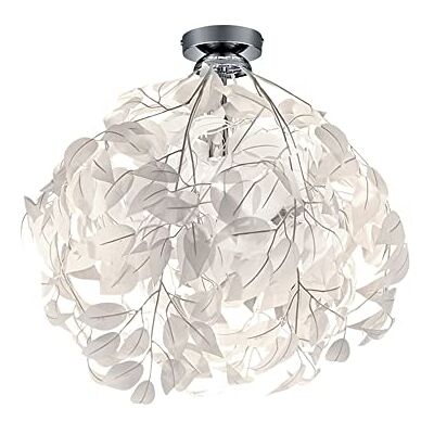 RL LIVE YOUR LIGHT Reality Leuchten Takljus Leavy R60461001, metall nickel matt, blad plast vit, exkl. 1 x E27 RL LIVE YOUR LIGHT Reality Leuchten Takljus Leavy R60461001, metall nickel matt, blad plast vit, exkl. 1 x E27