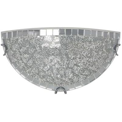VoltShine Tenor Mosaic krom vägglampa, mått 16 x 30 x 8,5 cm, perfekt som dekorativ belysning VoltShine Tenor Mosaic krom vägglampa, mått 16 x 30 x 8,5 cm, perfekt som dekorativ belysning