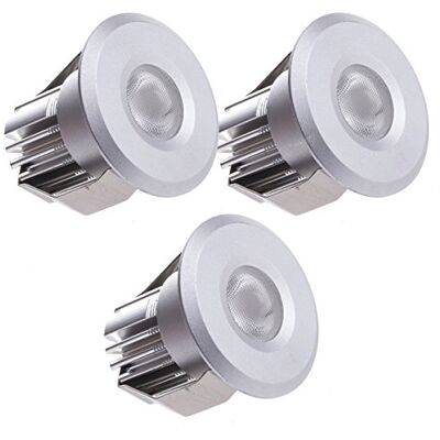 Sensati Liten miniatyr LED infälld golvlampa downlight spot set om 3 stycken, dimbar, 450 lm, inklusive drivrutin, boettfärg silver, kall vit T102 3 CW S Sensati Liten miniatyr LED infälld golvlampa downlight spot set om 3 stycken, dimbar, 450 lm, inklusive drivrutin, boettfärg silver, kall vit T102 3 CW S