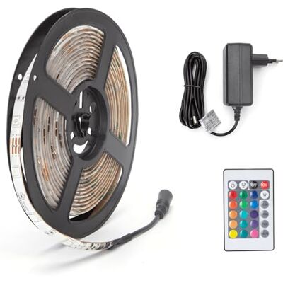 Blendend 5 m RGB lågspänning LED-remsa, perfekt för dekoration, festlig atmosfär och anpassad belysningsskapande. Blendend 5 m RGB lågspänning LED-remsa, perfekt för dekoration, festlig atmosfär och anpassad belysningsskapande.