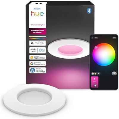 Philips Slimmad Downlight, Infälld LED-taklampa, 1 000 lm, 90 mm, Slimmad Design, Fullspektrum av Dagsljus 1 000 K–20 000 K, Ultralåg Dimring, Exakt Färg, Smart Ljus, Vit, 1-pack Philips Slimmad Downlight, Infälld LED-taklampa, 1 000 lm, 90 mm, Slimmad Design, Fullspektrum av Dagsljus 1 000 K–20 000 K, Ultralåg Dimring, Exakt Färg, Smart Ljus, Vit, 1-pack 