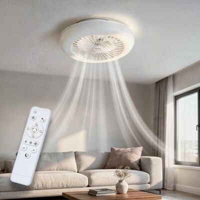 OSRAM LED-takfläkt vit, tyst, fjärrkontroll Ceiling Fan Sudestada, Ceiling Fans with Lighting, Wit, 450 mm dia, 50000 h, 1-Pack OSRAM LED-takfläkt vit, tyst, fjärrkontroll Ceiling Fan Sudestada, Ceiling Fans with Lighting, Wit, 450 mm dia, 50000 h, 1-Pack