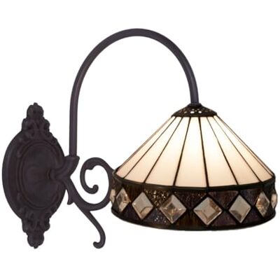 Viro Vägglampa lyser vit mässing 60 W 20 x 26 x 33 cm Viro Vägglampa lyser vit mässing 60 W 20 x 26 x 33 cm