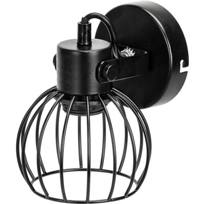 Blendend Metallvägglampa i svart färg, designad för användning utan inbyggd ljuskälla, med E27-sockel. Perfekt för modern och minimalistisk inredning. Blendend Metallvägglampa i svart färg, designad för användning utan inbyggd ljuskälla, med E27-sockel. Perfekt för modern och minimalistisk inredning.