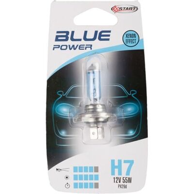 START H7 Blue Power halogenlampa för billampor 12V 60/55W PX26d START H7 Blue Power halogenlampa för billampor 12V 60/55W PX26d