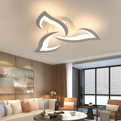 Comely LED-taklampa, modern taklampa i akryl 33 W 3712 LM, varm vit 3 000 K, takbelysningsarmatur, för sovrum vardagsrum, Dia 52 cm, vit Comely LED-taklampa, modern taklampa i akryl 33 W 3712 LM, varm vit 3 000 K, takbelysningsarmatur, för sovrum vardagsrum, Dia 52 cm, vit