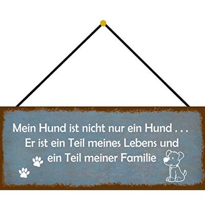 Schatzmix hund liv familj metallskylt 27 x 10 cm deko tenn skylt med snöre plåtskylt, tenn, flerfärgad Schatzmix hund liv familj metallskylt 27 x 10 cm deko tenn skylt med snöre plåtskylt, tenn, flerfärgad