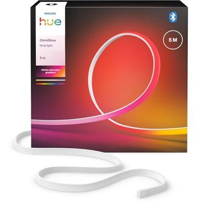 Philips OmniGlow led-belysning med 5 meters COB LED-list, 4500 lm, livfulla färger och stämningsljus, perfekt som belysning i vardagsrum och led-list utomhus, klippbar, app- och röststyrning Philips OmniGlow led-belysning med 5 meters COB LED-list, 4500 lm, livfulla färger och stämningsljus, perfekt som belysning i vardagsrum och led-list utomhus, klippbar, app- och röststyrning