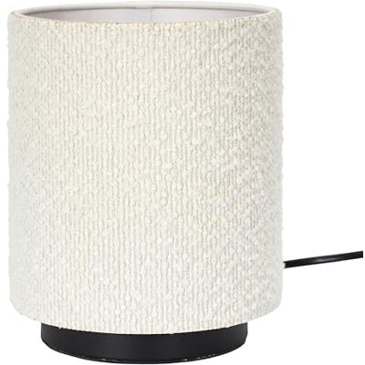 HOME DECO FACTORY , LA0089, Bordslampa med slingad skärm, elegant och modern design, mjuk och varm belysning, perfekt för vardagsrum eller sovrum, lättskött, Svartvit, 30 cm HOME DECO FACTORY , LA0089, Bordslampa med slingad skärm, elegant och modern design, mjuk och varm belysning, perfekt för vardagsrum eller sovrum, lättskött, Svartvit, 30 cm