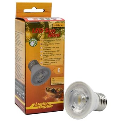 Lucky Reptile LED Sun Mini 5 Watt Mini LED Spotstrahler för E27-socklar Terrariumlampa med imponerande ljusstyrka Lampa för terrarier Terrariumbelysning 1 styck Lucky Reptile LED Sun Mini 5 Watt Mini LED Spotstrahler för E27-socklar Terrariumlampa med imponerande ljusstyrka Lampa för terrarier Terrariumbelysning 1 styck