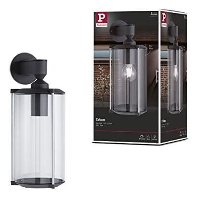 Paulmann 94282 utomhusbelysning vägglampa klassisk rund max. 60 watt utomhusbelysning grå trädgårdsbelysning glas utomhusvägg E27 Paulmann 94282 utomhusbelysning vägglampa klassisk rund max. 60 watt utomhusbelysning grå trädgårdsbelysning glas utomhusvägg E27