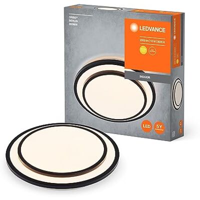 LEDVANCE Orbis Berlin Led taklampa 300mm, svart, 16W, 2000lm, varm vit ljusfärg, mycket homogen ljusfördelning, lång livslängd, fast installerad LED -modul, rund, IP20 -skyddsklass, 3000K LEDVANCE Orbis Berlin Led taklampa 300mm, svart, 16W, 2000lm, varm vit ljusfärg, mycket homogen ljusfördelning, lång livslängd, fast installerad LED -modul, rund, IP20 -skyddsklass, 3000K