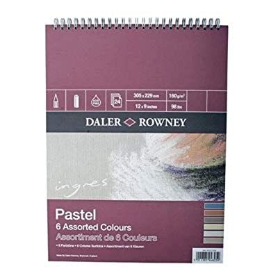 Daler Rowney Ingres 24SH lampskärm, spiralform, 160 g, 23 x 15 cm, 6 pastellfärger Daler Rowney Ingres 24SH lampskärm, spiralform, 160 g, 23 x 15 cm, 6 pastellfärger