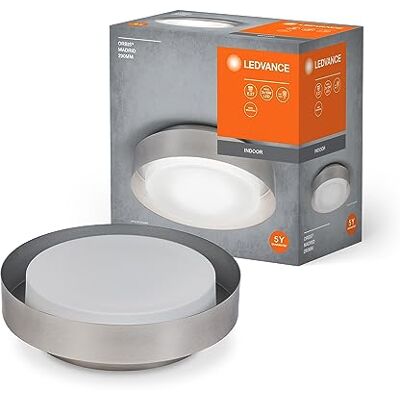 LEDVANCE ORBIS Madrid taklampa 290mm, nickel, E27-uttag, kan utrustas med en smart lampa, högkvalitativ, modern design, metallhus, lämpligt för interiör, rund, IP20-skyddsklass LEDVANCE ORBIS Madrid taklampa 290mm, nickel, E27-uttag, kan utrustas med en smart lampa, högkvalitativ, modern design, metallhus, lämpligt för interiör, rund, IP20-skyddsklass