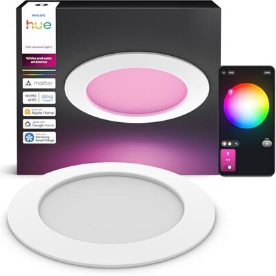Philips Slimmad Downlight, Infälld LED-taklampa, 1 500 lm, 170 mm, Slimmad Design, Fullspektrum av Dagsljus 1 000 K–20 000 K, Ultralåg Dimring, Exakt Färg, Smart Ljus, Vit, 1-pack Philips Slimmad Downlight, Infälld LED-taklampa, 1 500 lm, 170 mm, Slimmad Design, Fullspektrum av Dagsljus 1 000 K–20 000 K, Ultralåg Dimring, Exakt Färg, Smart Ljus, Vit, 1-pack 