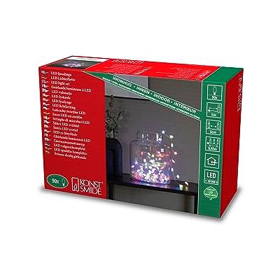 Konstsmide 6435-590 LED-ljusslinga med 90 färgade dioder, 4,5 V, inomhus, 1,8 W, transparent kabel Konstsmide 6435-590 LED-ljusslinga med 90 färgade dioder, 4,5 V, inomhus, 1,8 W, transparent kabel