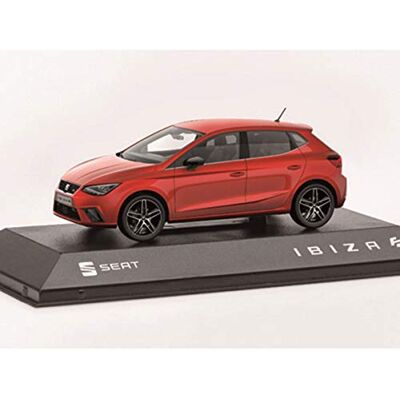 Seat 6H1099300HAQ Ibiza FR 1:43 Original bilmodell i miniatyr, röd färg Seat 6H1099300HAQ Ibiza FR 1:43 Original bilmodell i miniatyr, röd färg