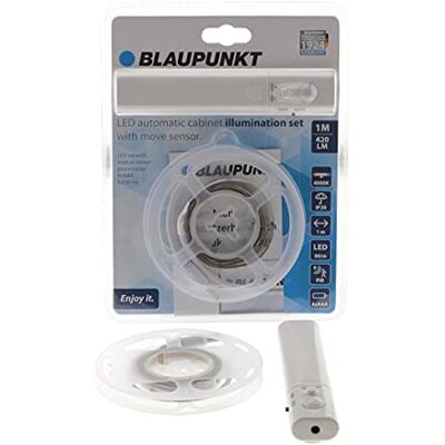 Blaupunkt 1 m set – för belysning display belysning bakgrundsbelysning arrangemang av skåp lådor garderober, trear, dörrar, trappor, med rörelsedetektor PiR – 4 x AAA DIY – flexibel Blaupunkt 1 m set – för belysning display belysning bakgrundsbelysning arrangemang av skåp lådor garderober, trear, dörrar, trappor, med rörelsedetektor PiR – 4 x AAA DIY – flexibel
