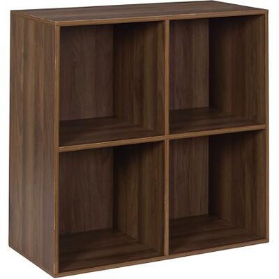 HOME DECO FACTORY HD0577 Modułowy Regał 4-Kostkowy w Ciemnym Drewnie Praktyczna i Elegancka Półka na Książki i Dekoracje Idealna do Optymalizacji Przestrzeni 4-Kostkowy Brązowy HOME DECO FACTORY HD0577 Modułowy Regał 4-Kostkowy w Ciemnym Drewnie Praktyczna i Elegancka Półka na Książki i Dekoracje Idealna do Optymalizacji Przestrzeni 4-Kostkowy Brązowy