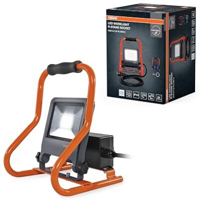 OSRAM LED-arbetslampa R-Stand Sockel 30W 840, 4000K kallvit, 2700 lm, IP44, 2 socklar 3000W OSRAM LED-arbetslampa R-Stand Sockel 30W 840, 4000K kallvit, 2700 lm, IP44, 2 socklar 3000W