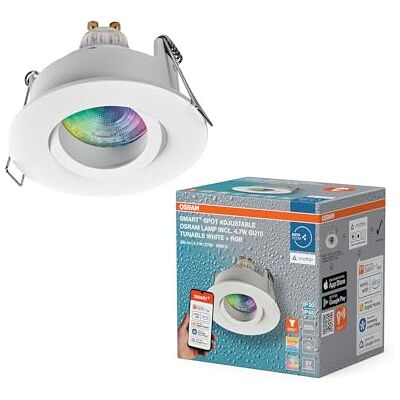 OSRAM Smart Matter Spot LED infälld spotlight IP65 RGBW justerbar vit, 4,7W Smart Home, dimbar, appstyrning, 3-pack OSRAM Smart Matter Spot LED infälld spotlight IP65 RGBW justerbar vit, 4,7W Smart Home, dimbar, appstyrning, 3-pack