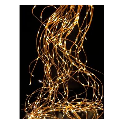 WatioWave 2 m LED-vattenfall med 10 trådar, vit guldkvalitet WatioWave 2 m LED-vattenfall med 10 trådar, vit guldkvalitet