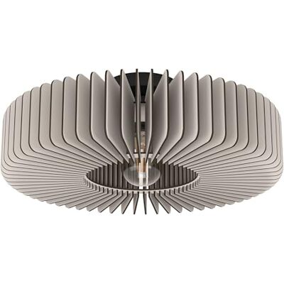 EGLO Palombaia taklampa, rund taklampa, vardagsrum av trä i grått, bygglampa för vardagsrum och sovrum, lampa med E27-fattning, Ø 50 cm EGLO Palombaia taklampa, rund taklampa, vardagsrum av trä i grått, bygglampa för vardagsrum och sovrum, lampa med E27-fattning, Ø 50 cm