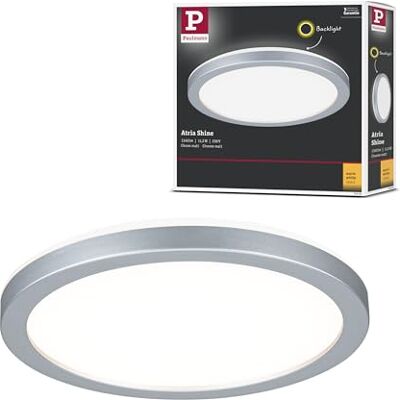 Paulmann 70990 LED-panel Atria Shine 190mm rund inkl. 1x11,2 W varmvit krom matt ljuspanel plast takpanel 3000 K Paulmann 70990 LED-panel Atria Shine 190mm rund inkl. 1x11,2 W varmvit krom matt ljuspanel plast takpanel 3000 K