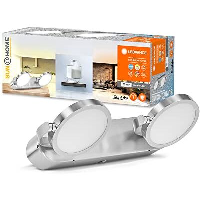 LEDVANCE SUN@HOME badrumslampa 300mm IP44, 14W, 1040lm, justerbart vitt ljus (2200K till 5000K), steglöst styrbar, dimbar, anpassar ljus automatiskt till biorytm, IP44-skydd, krom LEDVANCE SUN@HOME badrumslampa 300mm IP44, 14W, 1040lm, justerbart vitt ljus (2200K till 5000K), steglöst styrbar, dimbar, anpassar ljus automatiskt till biorytm, IP44-skydd, krom