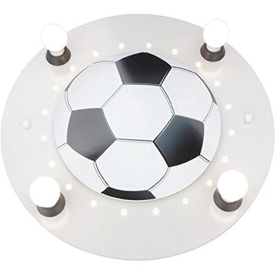 Elobra Taklampa fotboll fotboll barnrum vägglampa barnlampa, med E14-sockel, vit-silver taklampa, 50 x 50 x 8 cm, ELO-126691 Elobra Taklampa fotboll fotboll barnrum vägglampa barnlampa, med E14-sockel, vit-silver taklampa, 50 x 50 x 8 cm, ELO-126691