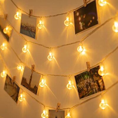 Koopower 30 LED klot ljusslingor, trädgård älva lampor USB-kontakt, 8 lägen ljusslingor med fjärrtimer kristallbollar lampor för bröllop julfest sovrum (varmt vitt och flerfärgad) Koopower 30 LED klot ljusslingor, trädgård älva lampor USB-kontakt, 8 lägen ljusslingor med fjärrtimer kristallbollar lampor för bröllop julfest sovrum (varmt vitt och flerfärgad)