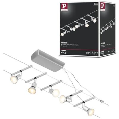 Paulmann 94442 CorDuo kabelsystemsset Salt DC max. 5 x 10 watt expanderbar, matt krom, kabel, plast, GU5,3 kabelsystem utan glödlampor Paulmann 94442 CorDuo kabelsystemsset Salt DC max. 5 x 10 watt expanderbar, matt krom, kabel, plast, GU5,3 kabelsystem utan glödlampor