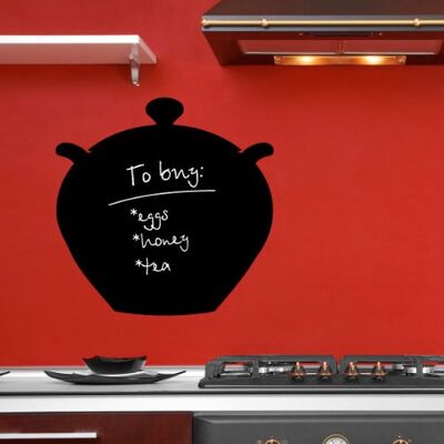Ambiance Sticker Svart skiffer självhäftande raderbara väggklistermärken gryta H85 x L 85 cm Ambiance Sticker Svart skiffer självhäftande raderbara väggklistermärken gryta H85 x L 85 cm