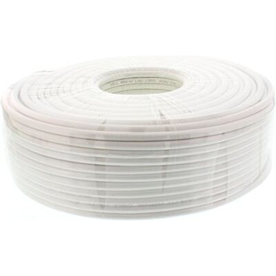Well RG6-CU/CU-100-WL koaxialkabel, 75R, trådar koppar, ALskärmad med folie, 48 x 0,12 mm Well RG6-CU/CU-100-WL koaxialkabel, 75R, trådar koppar, ALskärmad med folie, 48 x 0,12 mm