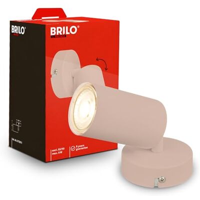 BRILONER Orienterbar vägglampa för inomhusbruk, GU10-uttag, max. 9 W, vägglampa, sovrum, vägglampor, sovrum, 8 x 8,5 cm, beige BRILONER Orienterbar vägglampa för inomhusbruk, GU10-uttag, max. 9 W, vägglampa, sovrum, vägglampor, sovrum, 8 x 8,5 cm, beige