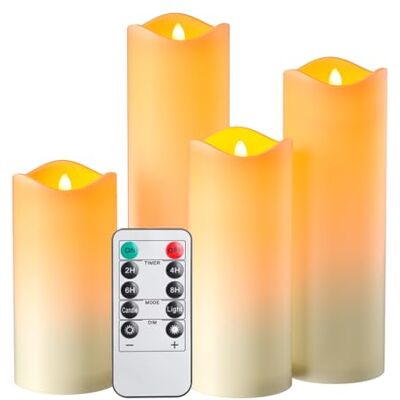 EXTSUD LED flamlösa stearinljus, uppsättning om 4 LED-ljus med fjärrkontroll, vattentätt vaximitation uppladdningsbart ljusljus, nattlampa, ungdomshorn, vindljus, bord, dekoration, romantiska EXTSUD LED flamlösa stearinljus, uppsättning om 4 LED-ljus med fjärrkontroll, vattentätt vaximitation uppladdningsbart ljusljus, nattlampa, ungdomshorn, vindljus, bord, dekoration, romantiska