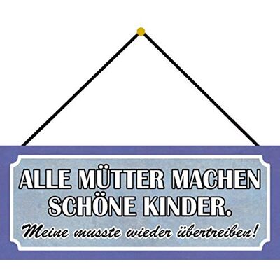 Schatzmix mödrar vackra barn metallskylt 27 x 10 cm deko tenn skylt med snöre plåtskylt, blad, flerfärgad Schatzmix mödrar vackra barn metallskylt 27 x 10 cm deko tenn skylt med snöre plåtskylt, blad, flerfärgad