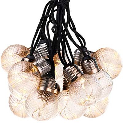 DecoKing 10 LED-ljusslingor med timer, glödlampor, varm vit, statisk batteridriven girlang, trädgårdsdekoration, kristallboll DecoKing 10 LED-ljusslingor med timer, glödlampor, varm vit, statisk batteridriven girlang, trädgårdsdekoration, kristallboll