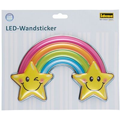 Idena 31256 – LED väggklistermärke lampa regnbåge, med ljussensor, ca 22 x 13 cm, perfekt som nattlampa för barnrummet Idena 31256 – LED väggklistermärke lampa regnbåge, med ljussensor, ca 22 x 13 cm, perfekt som nattlampa för barnrummet